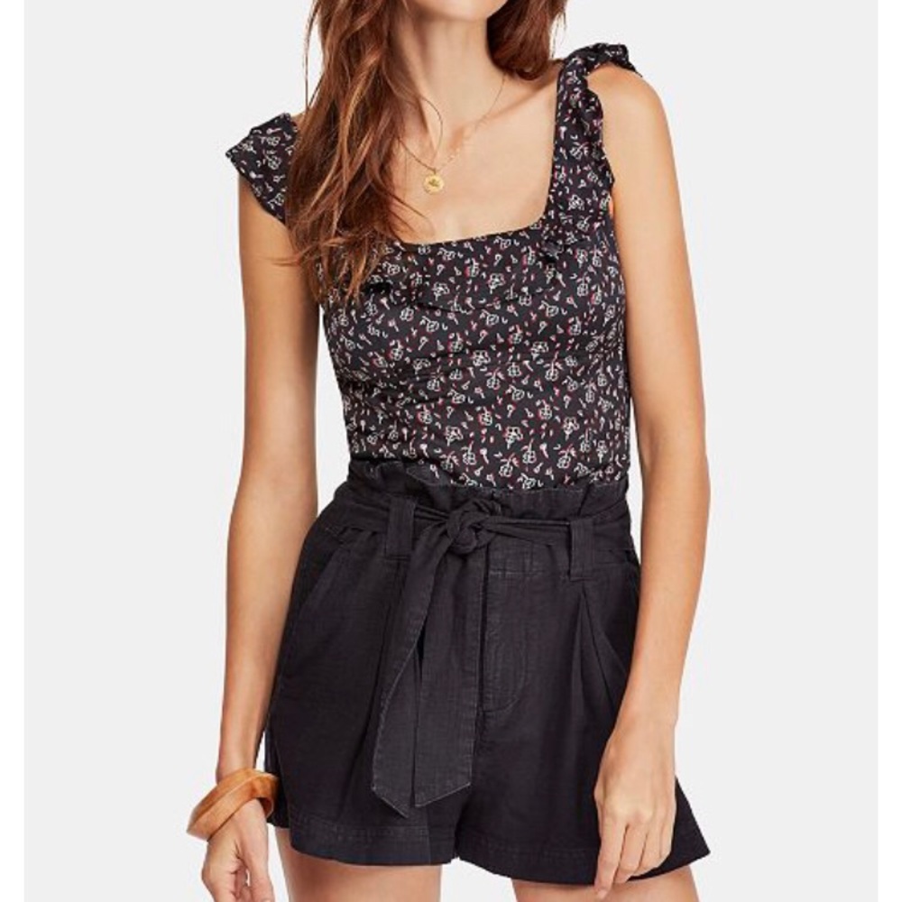 NWT Free People floral print crop top